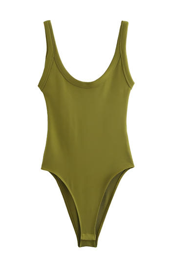 stylish slight stretch 4 colors all-match bodysuit