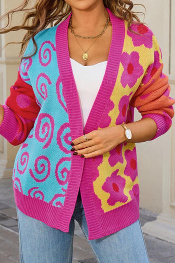 stylish slight stretch color-block knitted all-match sweater(only sweater)