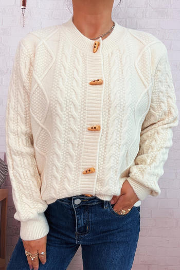 casual slight stretch 9 colors solid color all-match knitted cardigan