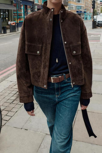 casual non-stretch crew neck solid color pocket jacket