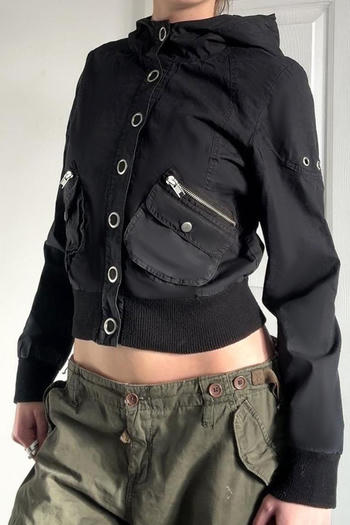 casual non-stretch hooded solid color jacket