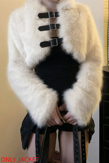 exquisite non-stretch solid color plush jacket