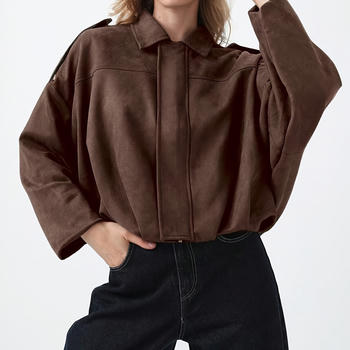 casual non-stretch 6 colors lapel solid color short jacket