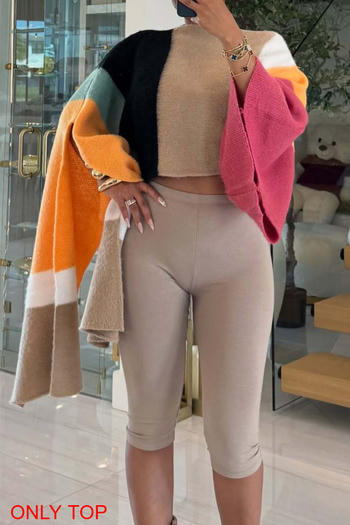 casual slight stretch loose irregular long-sleeved knit wear