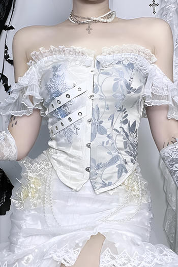 sexy slight stretch off-shoulder slim-fit embroidery lace patchwork vest