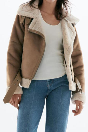 casual non-stretch suede fabric lapel zip-up jacket