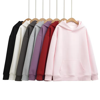 casual non-stretch 7 colors hooded solid color sweatshirts(size run small)