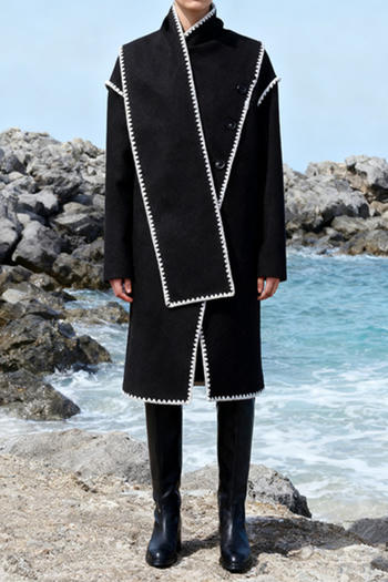 stylish non-stretch high quality loose single-breasted warm mid-length outerwear