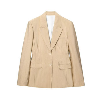casual new non-stretch solid color loose blazer