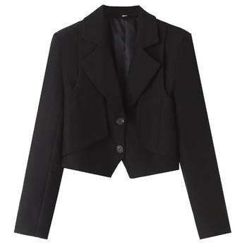 Casual non-stretch 4colors solid color suit collar blazers(size run small)