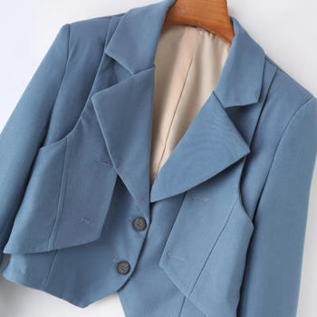 Casual non-stretch 4colors solid color suit collar blazers(size run small)