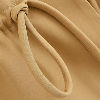 Casual non-stretch solid color lapel drawstring jacket