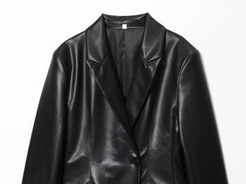 Casual non-stretch pu solid color lapel loose jacket