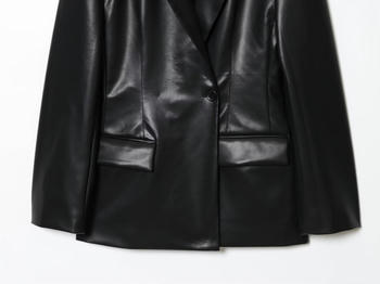 Casual non-stretch pu solid color lapel loose jacket