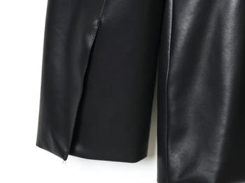 Casual non-stretch pu solid color lapel loose jacket