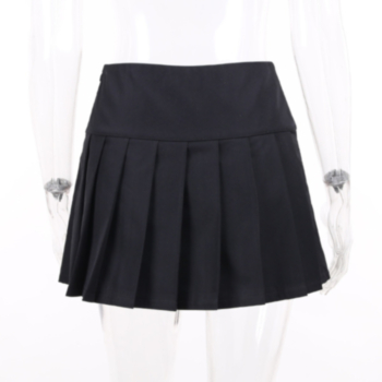 Summer new style solid color butterfly embroidery pleated sexy JK skirt