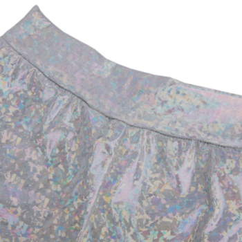 Three colors summer batch printing back zip-up ruffle stretch tight hot shorts