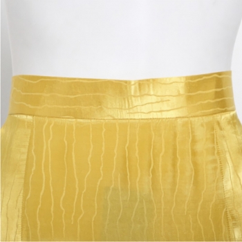 Summer new stylish solid color inelastic shirring high split irregular high quality sexy long skirt