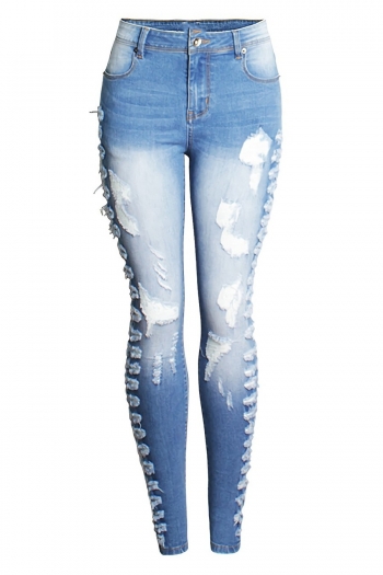 s-3xl plus size spring new micro elastic zip-up pocket button hole slim fashion denim jeans