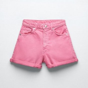 xs-l summer new stylish solid color denim with pocket cotton casual shorts