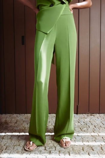 xs-l spring & autumn new solid color inelastic loose fashion pants