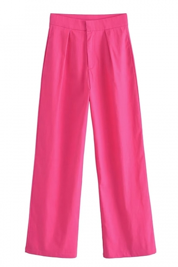 new 3 colors non-stretch button zip-up pocket straight stylish pants