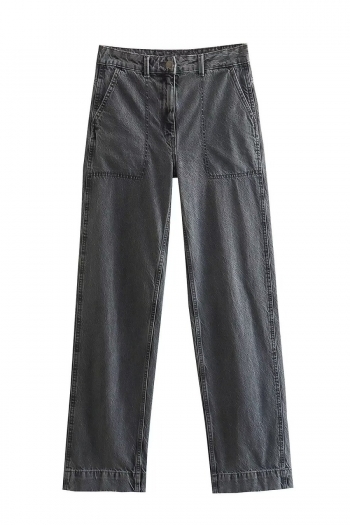 xs-l non-stretch pocket zip-up button high quality stylish jeans