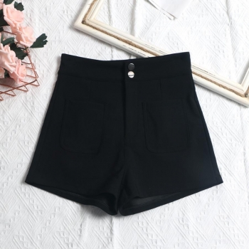 Casual slight stretch 2 colors high waist all-match shorts(size run small)