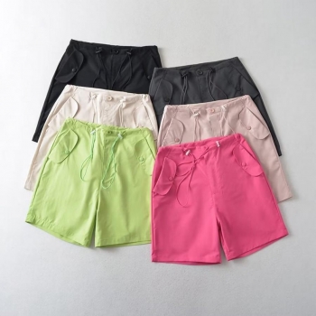 casual non-stretch solid pocket drawstring quick-dry shorts size run small