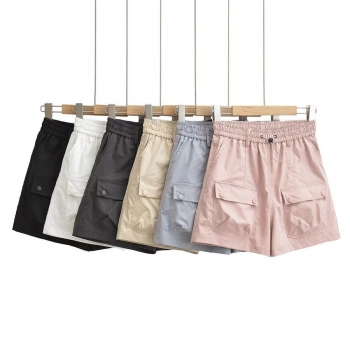 casual non-stretch 6-colors drawstring pocket cargo shorts size run small