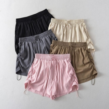 stylish slight stretch 5 colors drawstring all-match shorts(size run small)