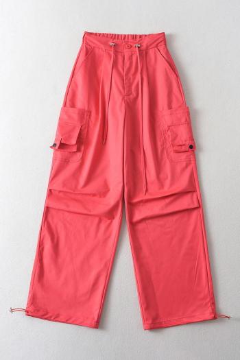 casual slight stretch 5 colors drawstring cargo pants(size run small)