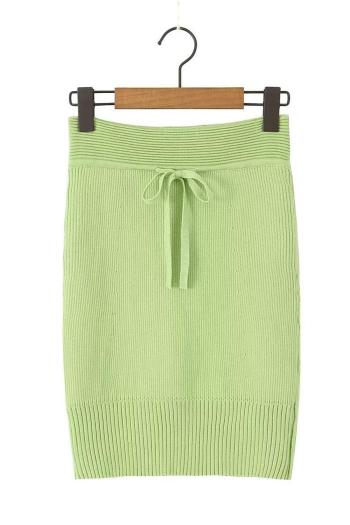 sexy slight stretch solid color slim knitted mini skirt size run small