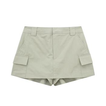 sexy non-stretch high-waist solid color shorts size run small