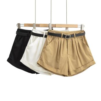 casual non-stretch 3 colors all-match cargo shorts with belt