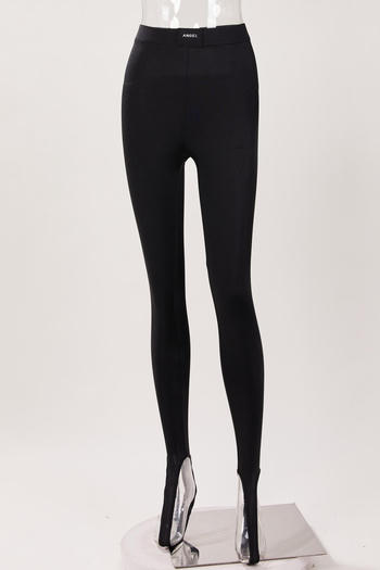 high quality sexy slight stretch letter fixed printing stirrup leggings