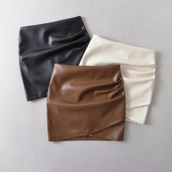 xs-l sexy slight stretch pu 3 colors mini skirt with lined(size run small)