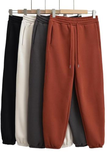 casual slight stretch 4 colors drawstring all-match sweatpants(size run small)