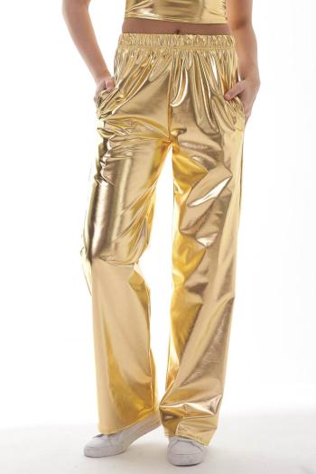 stylish plus size slight stretch 4 colors holographic straight pants