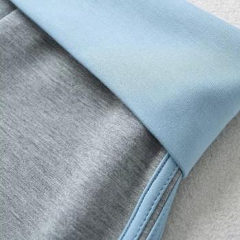 New casual slight stretch color-block turned-up short(size run small)