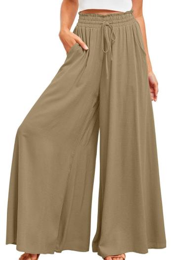 new casual plus-size non-stretch 9-color knit wide-legged loose long pants