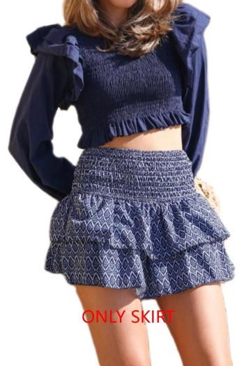 new sexy slight stretch patchwork geometric batch printing bohemian short skirt