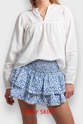 new slight stretch patchwork geometric batch printing bohemian short skirt