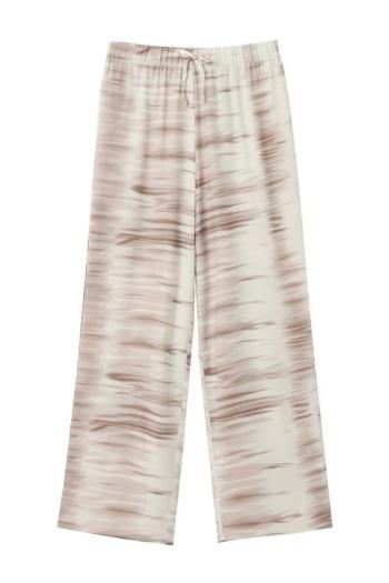 sexy non-stretch contrast color high-waist pants