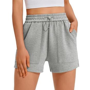 casual plus size slight stretch 5 colors drawstring pocket all-match shorts