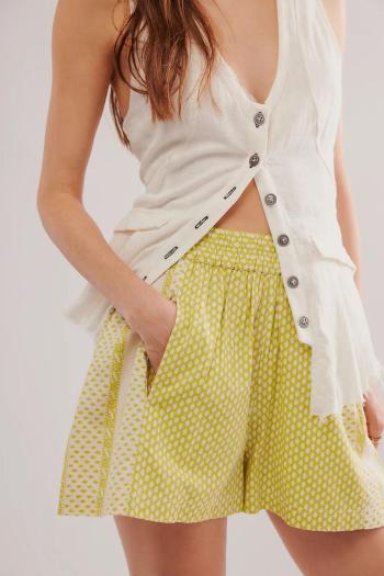 casual non-stretch batch printing loose shorts (only shorts)