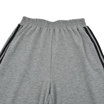 Casual slight stretch stripe printing high-waist pants