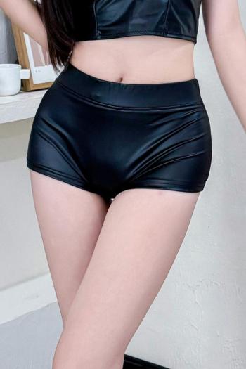 sexy slight stretch high-waist without waist chain solid color shorts(size run small)