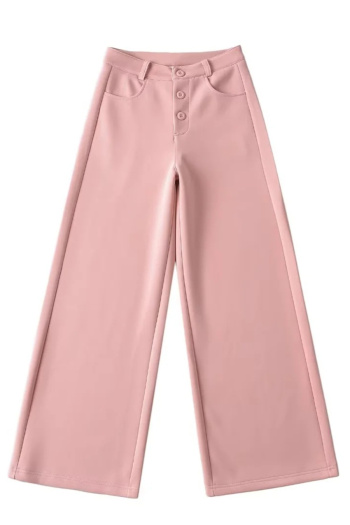 new casual slight stretch pure color pocket loose straight pants soze run small