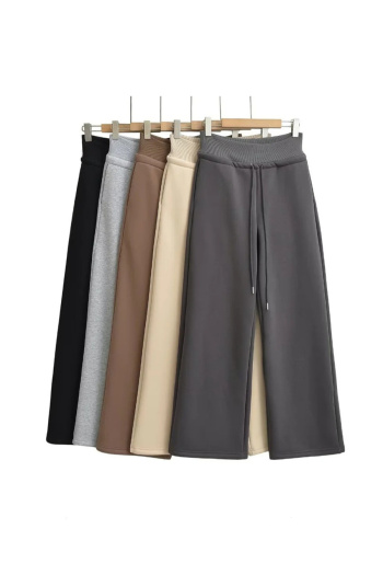 stylish slight stretch 5 colors high waist straight sweatpants(size run small)